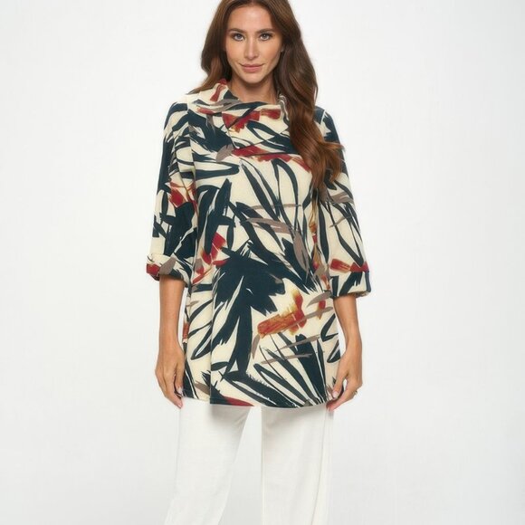 Stylish Split Neckline Tunic - Picture 3 of 6